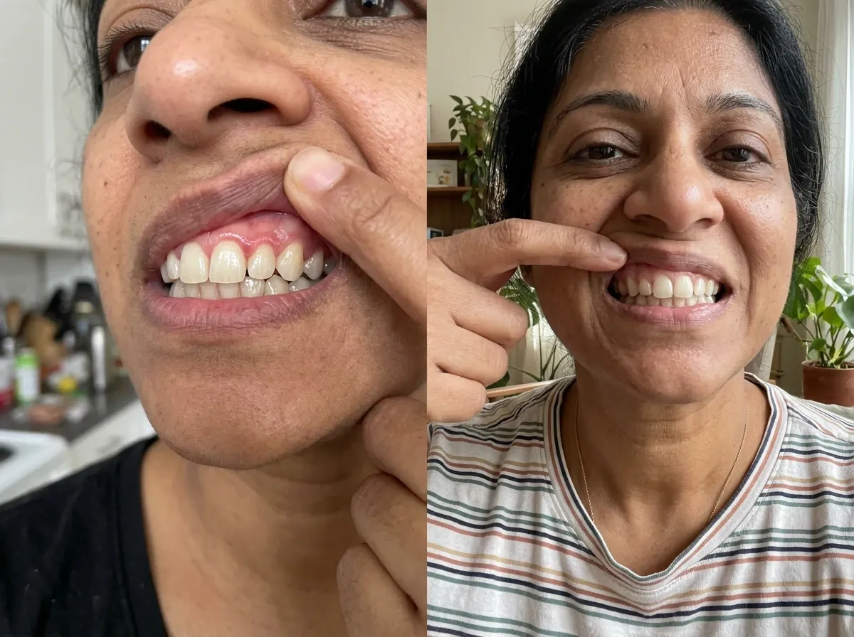 Customer Priya N. with her 360 Brite device